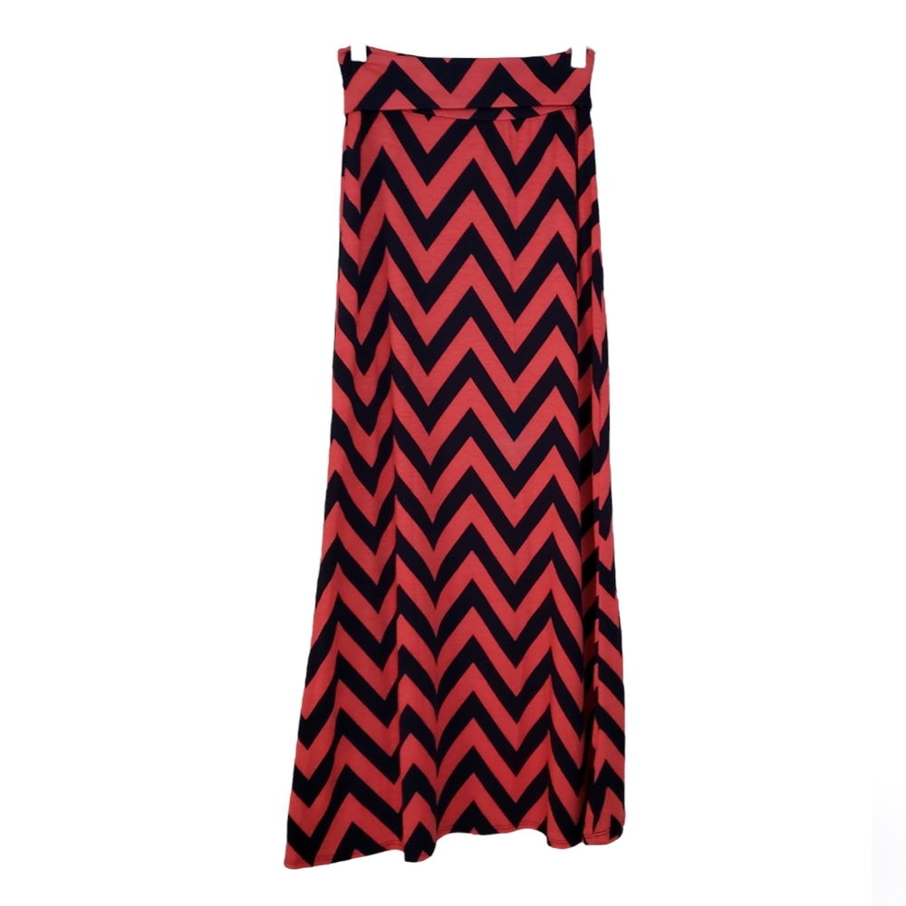 Chevron maxi skirt